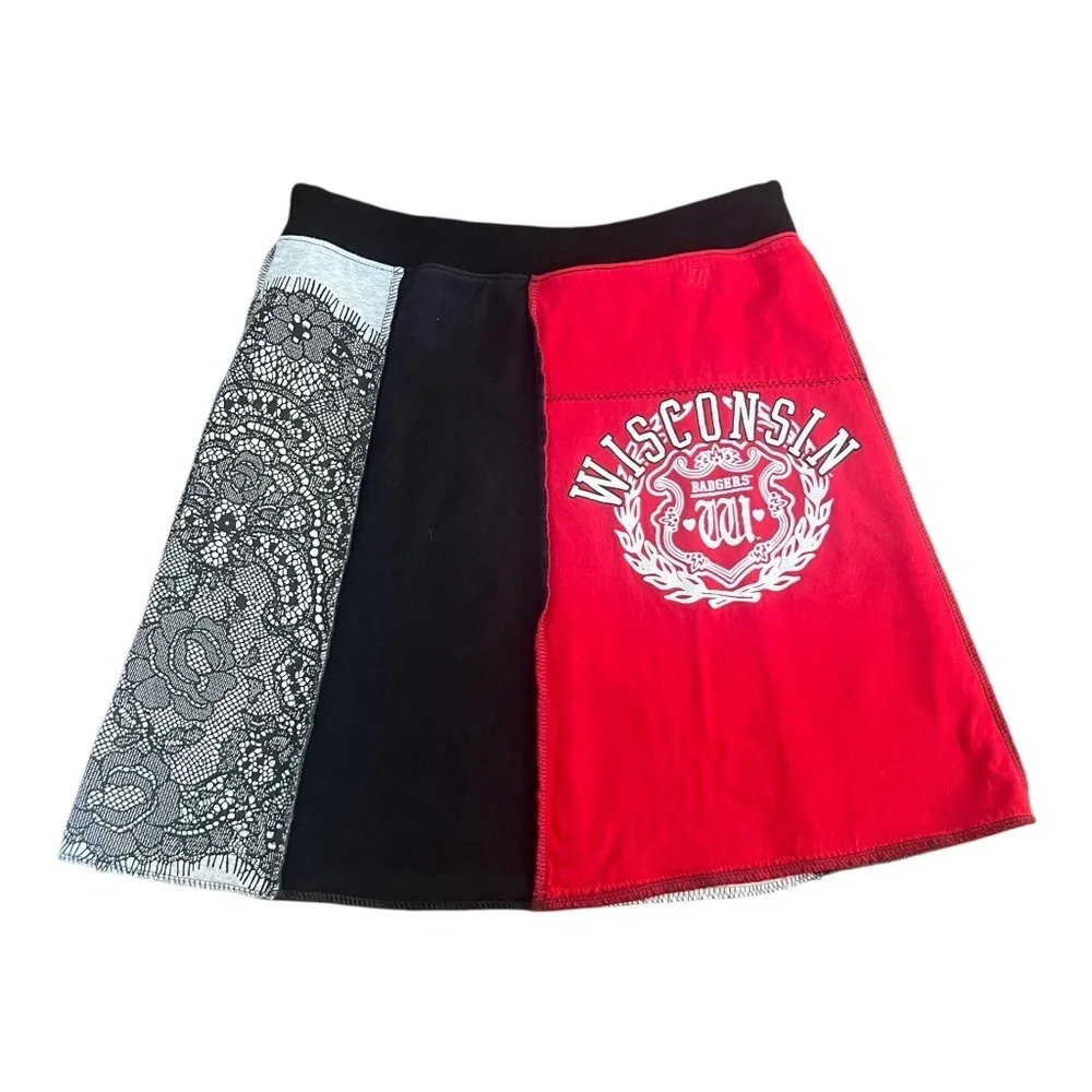 Upcycled, Handmade University of Wisconsin Skirt - Picture 2 of 4